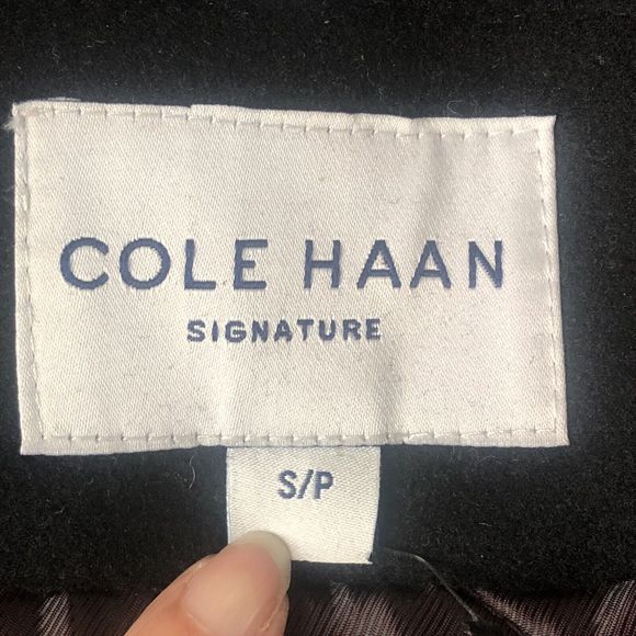 Cole Haan Men's Black Melton Wool Trucker Jacket Small NWT - Picture 4 of 16